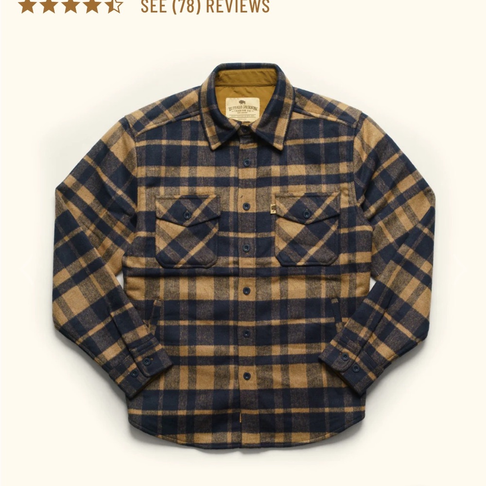 Men's Plaid Jacket - Black and Tan